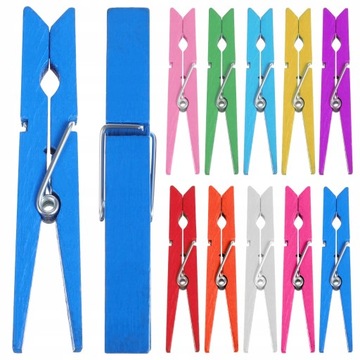 Красочные мини-большие подвесные деревянные зажимы