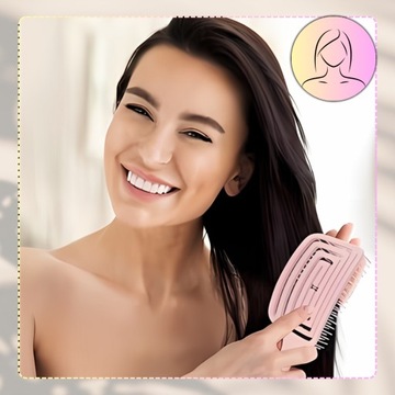 Relaksująca elastyczna szczotka do masażu i stylizacji włosów uniwersalna