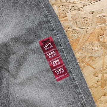 Spodnie Jeansowe LEVIS 514 Nowe z Metkami Szare Proste Dżins Denim 40x30