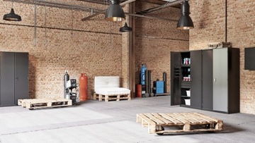 JAN NOWAK Szafa Metalowa Narzędziowa Warsztatowa SZYMON All Black Czarna