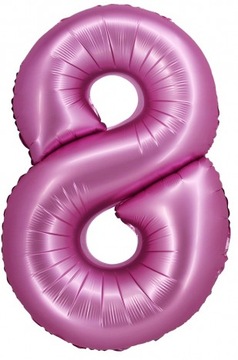 Duży Balon Foliowy Różowy Cyfra 8 Urodziny 76 cm