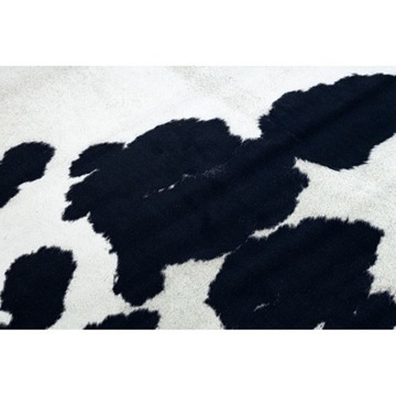 Ковер Искусственная Кожа Корова черно-белый 100х150 см
