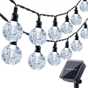 GIRLANDA LAMPKI SOLARNE 200LED 22M OGRODOWA NA BALKON DŁUGA ŚWIETLNA