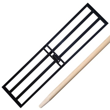 RĘCZNY NIWELATOR TERENU XXL 120cm + DŁUGI TRZONEK 150 cm