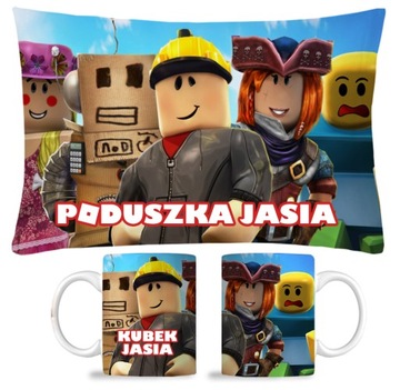 ZESTAW KUBEK + PODUSZKA ROBLOX PREZENT MIKOŁAJKI