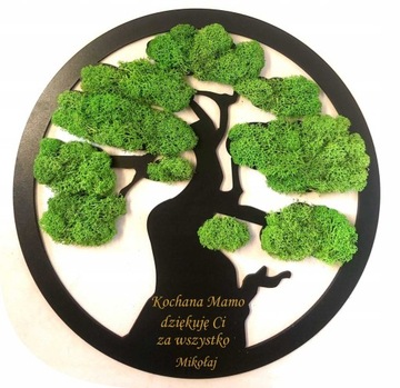 КАРТИНА ДЕРЕВО СЧАСТЬЯ, мох БОНСАЙ в подарок на день матери