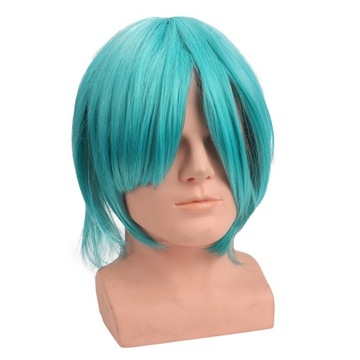 Двойной хвост Хацунэ Мику Аниме Длинные прямые парики Голубое озеро