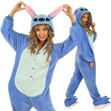 KOMBINEZON ONESIE PIŻAMA DRES RÓŻOWY STICH rozm. M