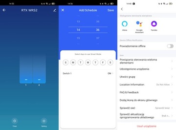 Реле включения-выключения TUYA WiFi с двойным переключателем