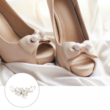 2 SZTUKI ŚLUBNE KLIPSY DO BUTÓW NA WYSOKIM OBCAsie KLIPS DO BUTÓW DLA PANNY MŁODEJ