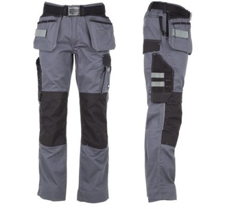SPODNIE ROBOCZE MONTERSKIE SUPER MOCNE SZARE 3XL