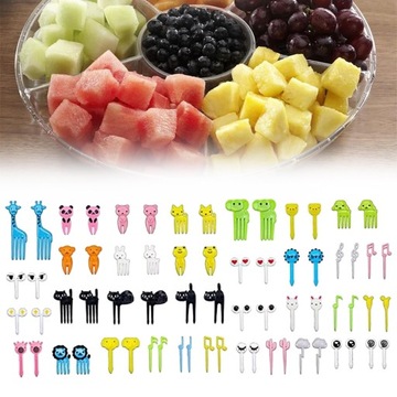 68 шт., наборы для бенто, закуски, десертная вилка, зубочистки в форме животного для детской еды