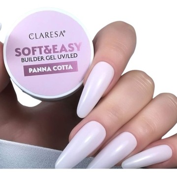 CLARESA Soft & Easy 45g ŻEL BUDUJĄCY DO PAZNOKCI Panna Cotta