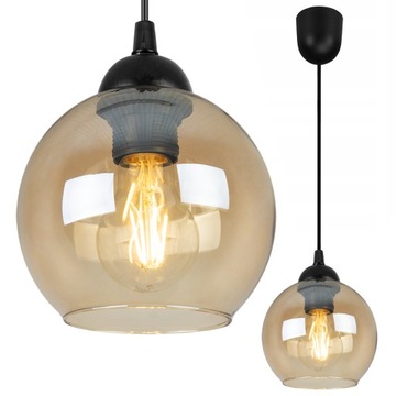 LAMPA WISZĄCA SUFITOWA ŻYRANDOL SZKLANY KLOSZ LOFT