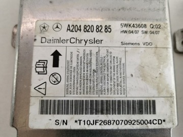 MERCEDES W204 МОДУЛЬ ПОДУШКИ БЕЗОПАСНОСТИ A2048208285