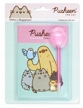 NOTES NOTATNIK ZESZYT PAMIĘTNIK Z DŁUGOPISEM Z POMPONEM PUSHEEN PUSZIN