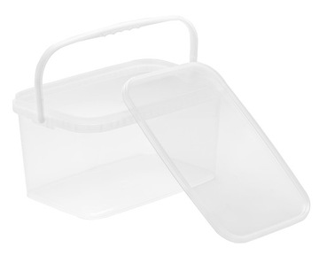 ПРЯМОУГОЛЬНОЕ ВЕДРО 12 Л с допуском ПИЩЕВЫХ ПРОДУКТОВ, прозрачное