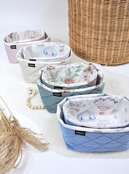 Корзины для хранения из хлопкового бархата Jeans Sky