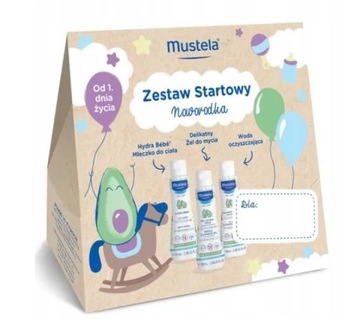 Mustela Zestaw Startowy3 produkty Żel/woda/mleczko