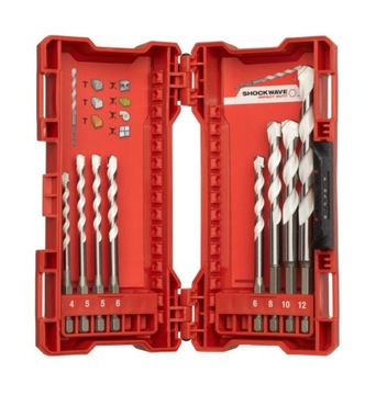 WIERTŁA UNIWERSALNE UDAROWE 4-12 MM SHOCKWAVE (8 SZT.) 4932471112