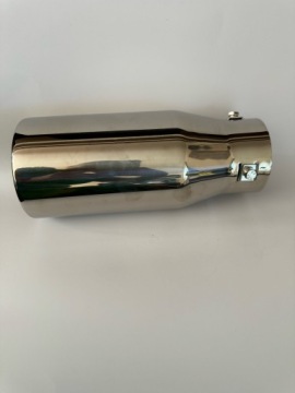 Насадка глушителя, выхлопная, нержавеющая ХРОМ УГЛОВАЯ 76-100/220 27-0668