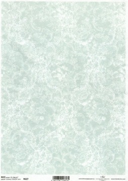 PAPIER RYŻOWY A4 ITD - R627 - mięta ornament