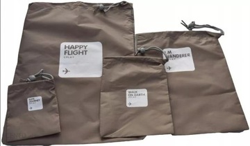 НАБОР ДОРОЖНЫХ СУМОК ДЛЯ ЧЕМОДАНА, 4 ШТ. КОРИЧНЕВЫЙ