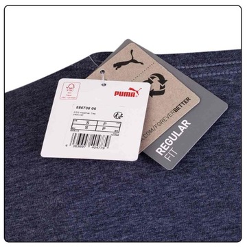 PUMA MĘSKA KOSZULKA T-SHIRT ESS HEATHER TEE NAVY JEANS r.L