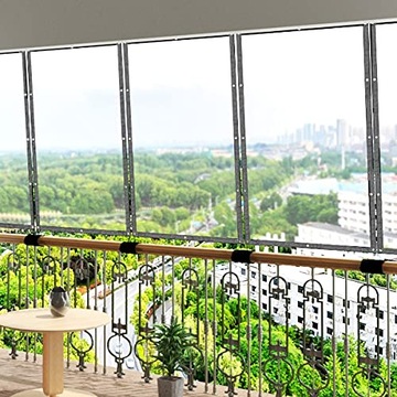 Брезент ПВХ 380/м² с сетками 3х5, прозрачный