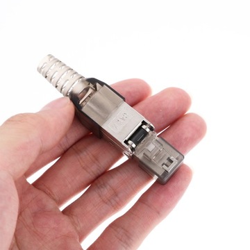 Пропустите через экранированные разъемы Rj45.