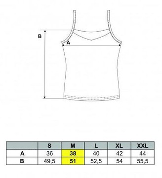 Podkoszulek Damski Top Czarny Bawełniany Moraj 2XL r. XXL