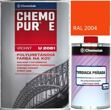 CHEMOPUR E FARBA POLIURETANOWA 1L POMARAŃCZOWY