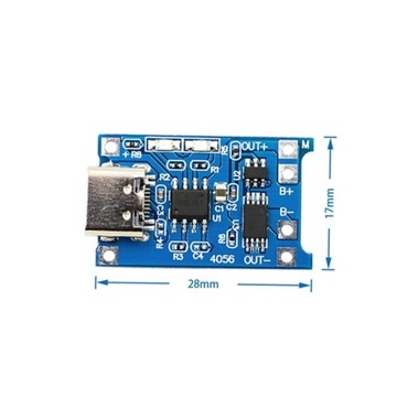 TP4056 Зарядное устройство для литий-ионных аккумуляторов USB TYPE C USB-C 1A 3 шт.