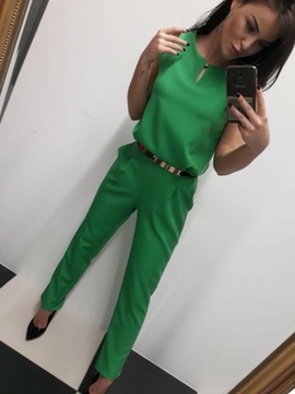 СЕРЫЙ ELEGANT TAILORED комбинезон с разрывом М