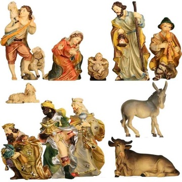 Figurki Figury do Szopki - maks. 9cm wysokie - 11 elementy- NAJPIĘKNIEJSZE