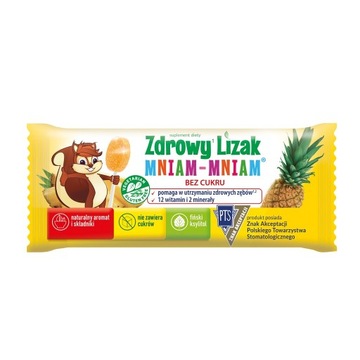 Zdrowy Lizak MNIAM-MNIAM Ananas odporność bez cukru