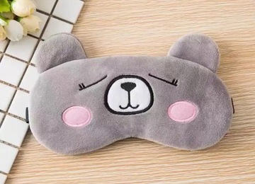 МАСКА ДЛЯ ВЕК ДЛЯ РАССЛАБЛЕНИЯ СНА плюшевый мишка серый OLDMAN PLUSH