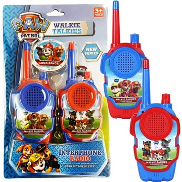 Psi Patrol Walkie Talkie Telefon Dla Dzieci Krótkofalówka Bajkowe 2 Sztuki