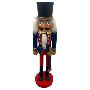 Figurka dziadek do orzechów drewniany 38 cm