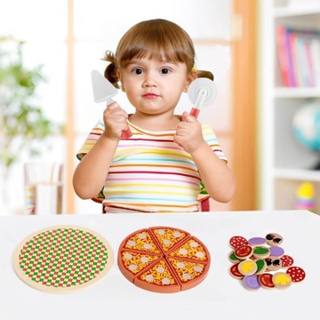 Деревянный нож для резки пиццы на липучке Аксессуары для детей в подарок