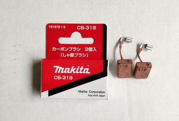 MAKITA CB318 oryginalne szczotki węglowe do 9562CVR 9565CVR SG1251 GA5040C