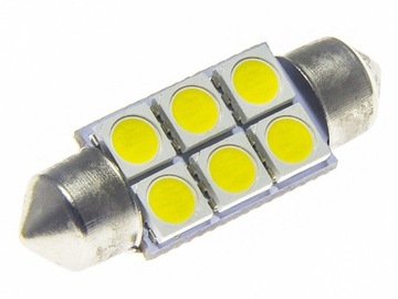 Żarówka Led 36mm C5W C10W 12V 24V DC Czerwony