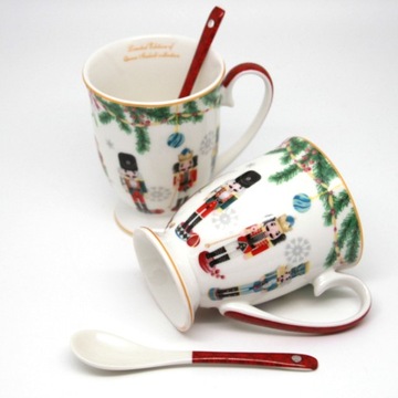 Набор кружек с ложками 280 мл Набор рождественских кружек