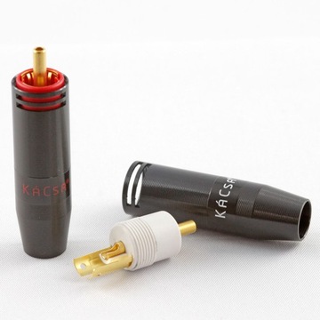 Wtyki RCA KaCsa RP-201G-9 złocone na kabel 9mm