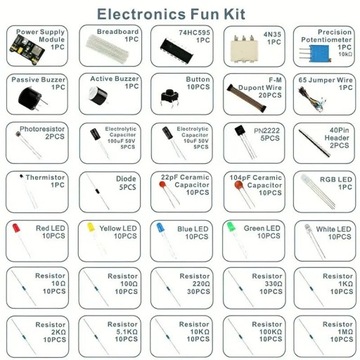 Набор электронных компонентов для Arduino, Pi - Макетная плата - 830 шт.