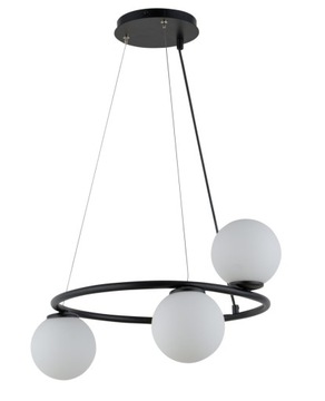 SIGMA Nowoczesna lampa LED GAMA KOŁO 3 czarny lampa wisząca LED
