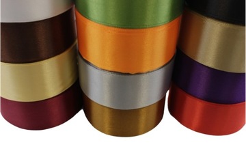 TASIEMKA SATYNOWA 4 cm WSTĄŻKA ATŁASOWA ecru krem