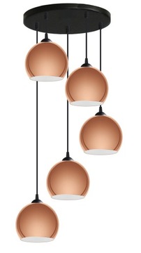 NOWOCZESNA LAMPA WISZĄCA,ŻYRANDOL KULA MIEDŹ 2-200