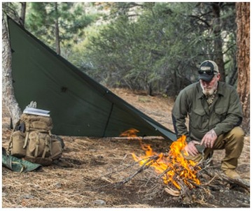 Брезент для кемпинга HELIKON SUPERTARP Small, США, дерево