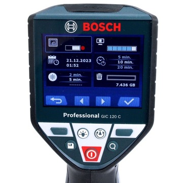 ИНСПЕКЦИОННАЯ КАМЕРА-ЭНДОСКОП 8,5 мм GIC 120 C BOSCH L-BOXX 1x2,0 Ач